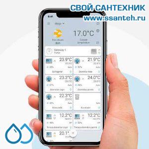 23779  POER PTC10PTR10_433 Термостат комнатный беспроводной в комплекте с реле, 433МГц, ПИД-регулирование, 7 дней, 230В, 5А, WiFi, android, IOS приложение